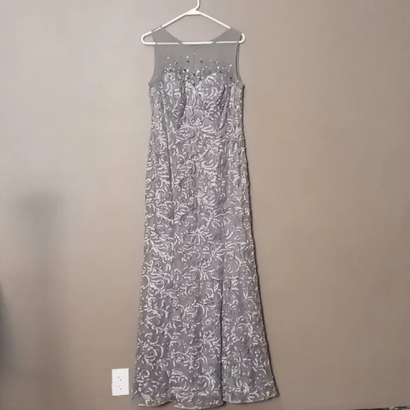 green emerald velvet dress Ignite Evenings Sleeveless Floral Long Gown main image 1
